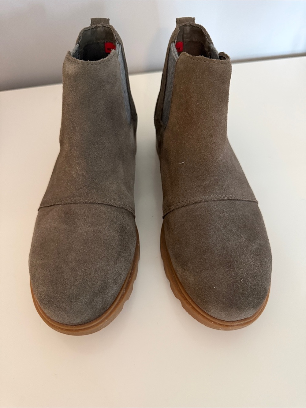 Sorel Women's Taupe Suede Chelsea Ankle Boots